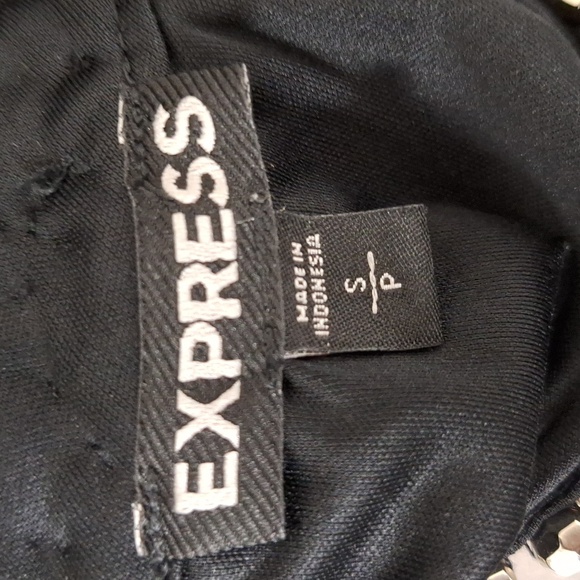 Express Black Dressy Preppy Beaded Neckline Dark Academia Blouse Size S - Picture 10 of 13